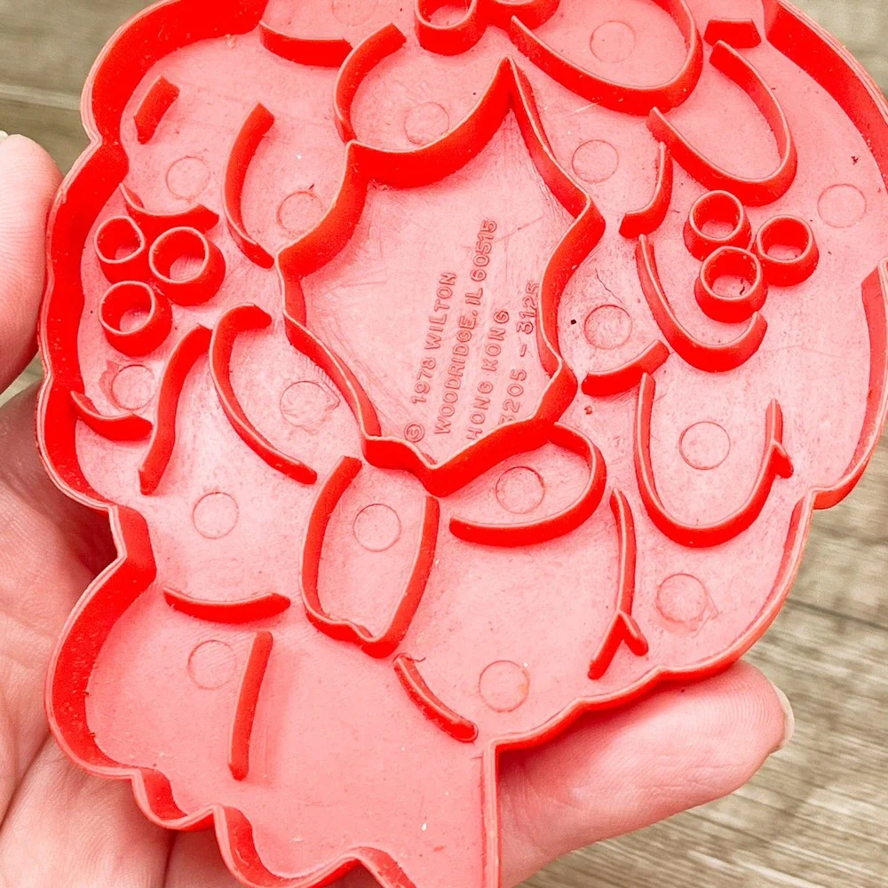 Vintage Wilton Christmas Cookie Cutter Set Red Plastic Holiday Shapes